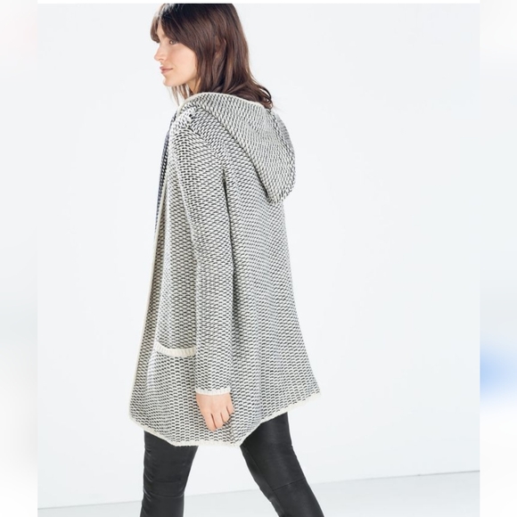Zara wool blend cardigan sweater size m - Picture 2 of 8